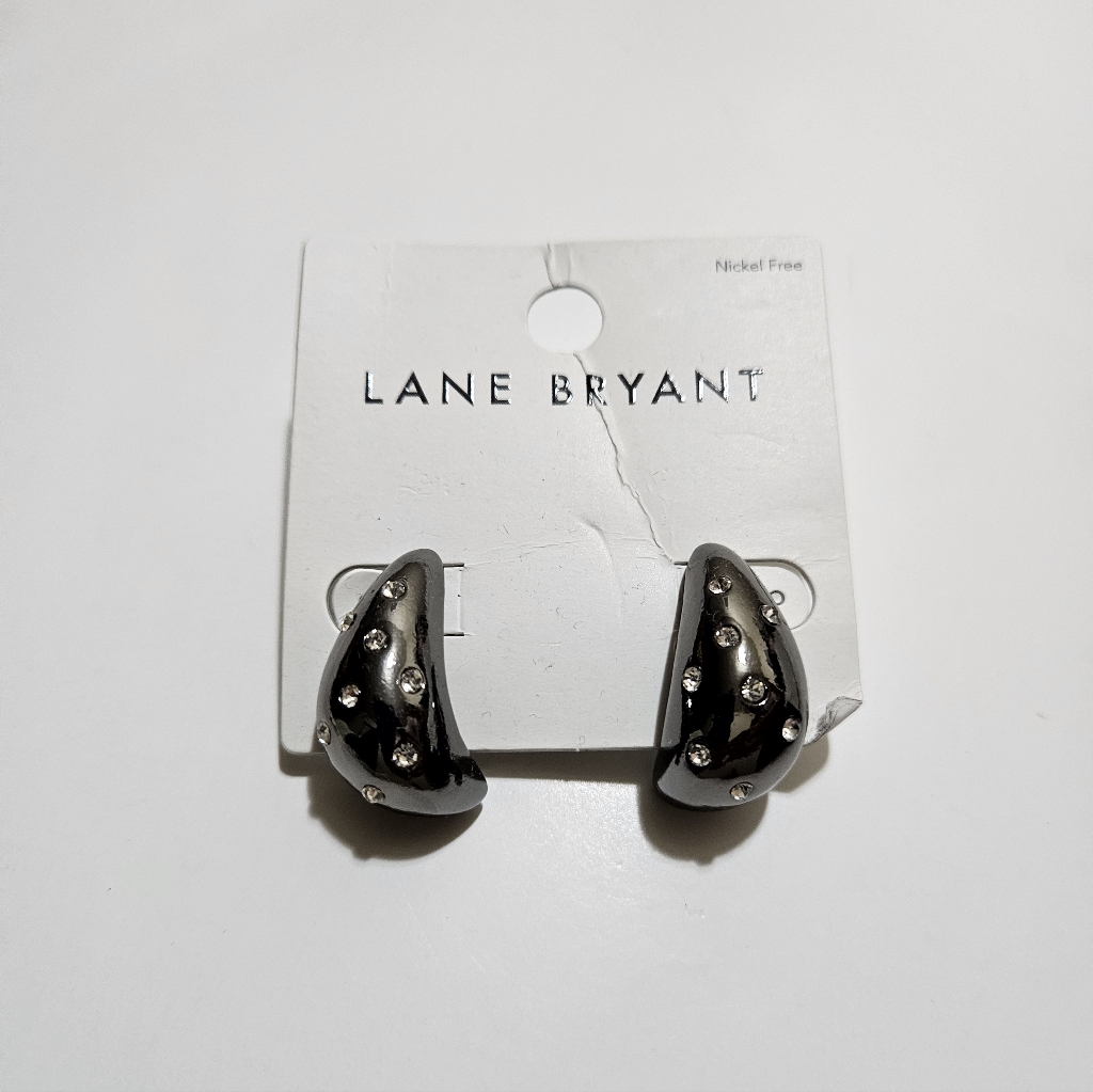 Nwt Lane Bryant Teardrop Earrings With Rhinestones - Nickel Free 12$